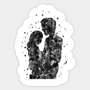 Father and daughter Sticker